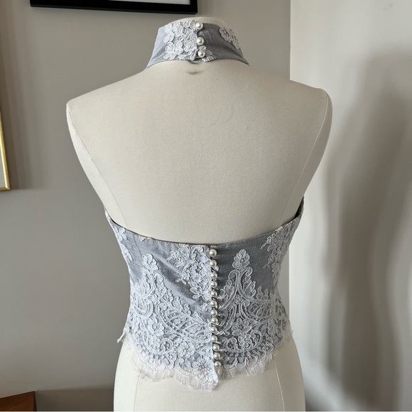 Formal Lace Halter Top - Picture 5 of 7